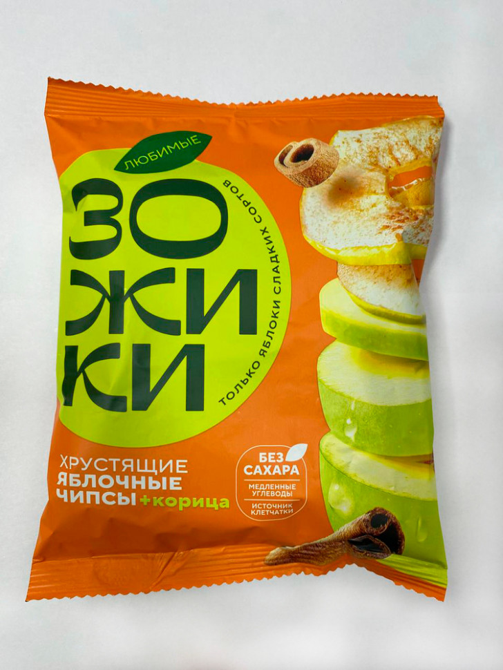 Зожики Яблочные+корица чипсы, 25г  в Волгодонске